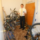 Elder Berry with the 4 broken bikes in our apartment