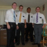 Elder Weeks and Elder Vakameilalo with the Zone Leaders they live with Elders Daines and Christiansen