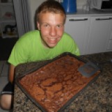 We made brownies a while back