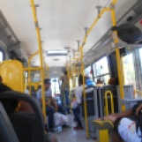 Inside a bus, a non-congested time