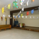 The decorations for the São João party