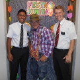 Elder Melo, a brother from another ward, and me